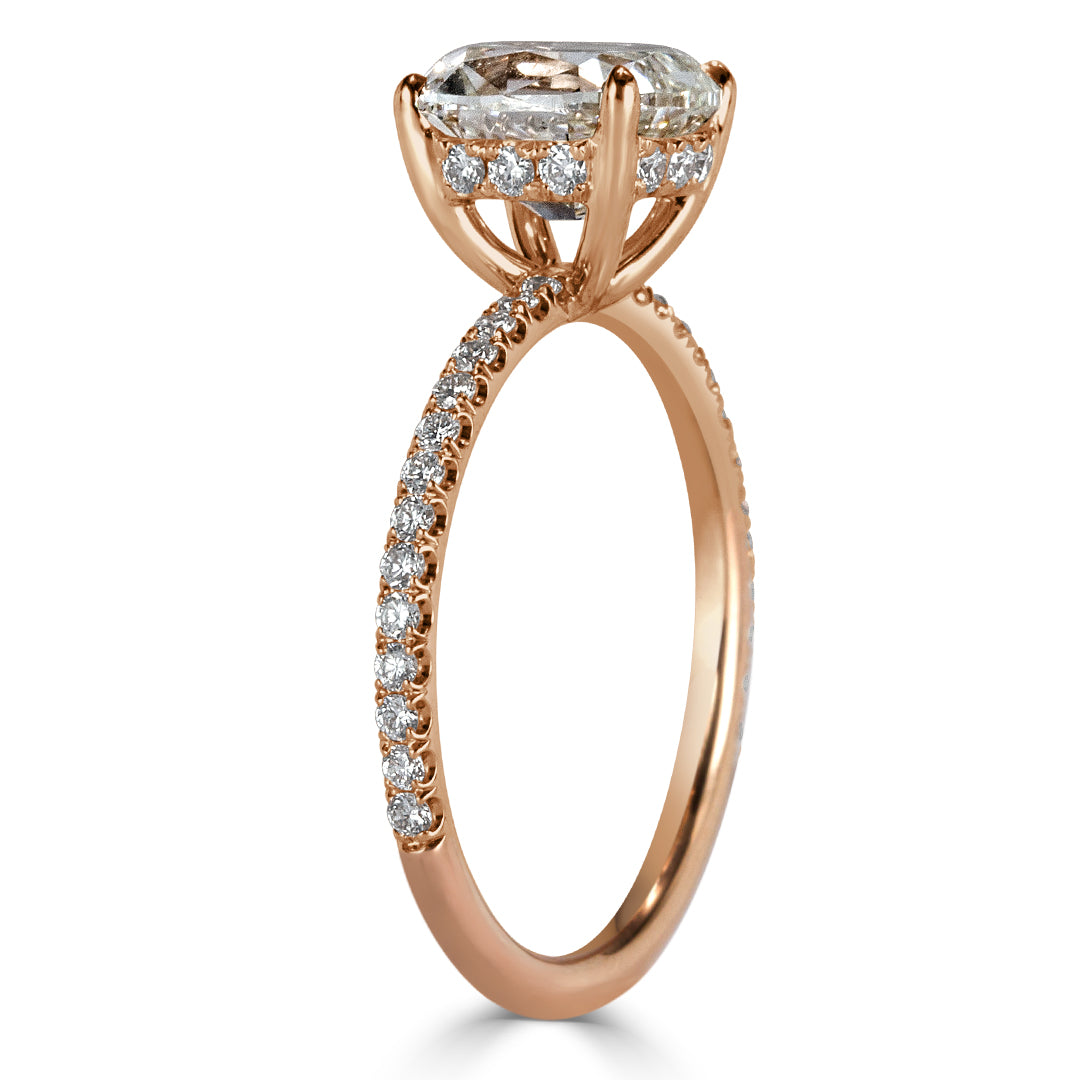 2.42ct Old Mine Cut Diamond Engagement Ring