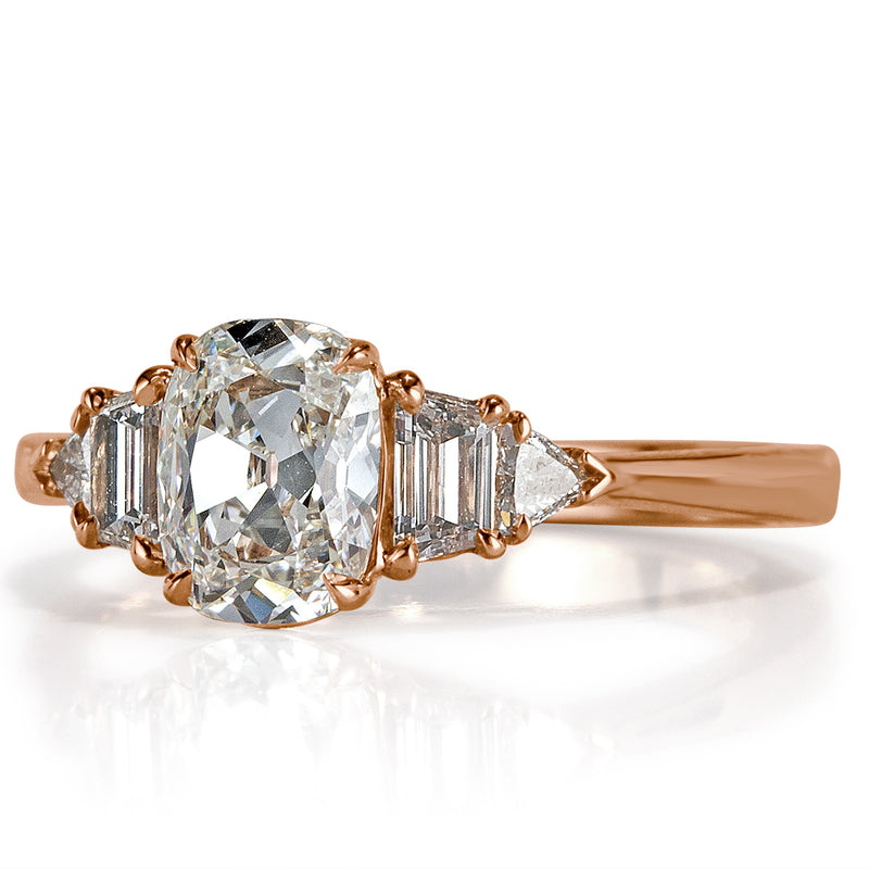 1.55ct Old Mine Cut Diamond Engagement Ring