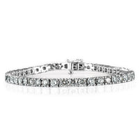 8.90ct Round Brilliant Cut Diamond Tennis Bracelet in 14k White Gold