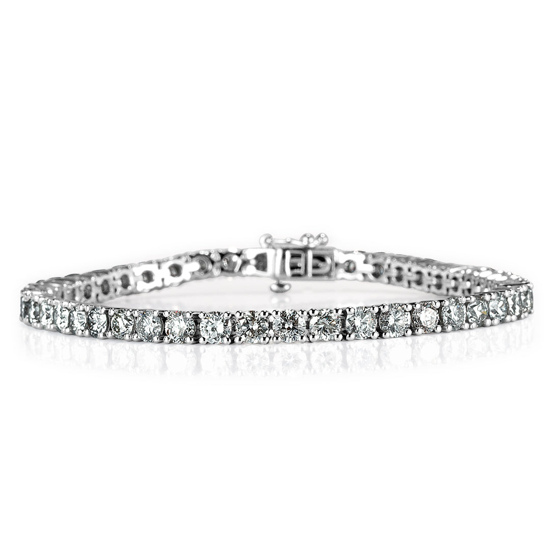 8.90ct Round Brilliant Cut Diamond Tennis Bracelet in 14k White Gold