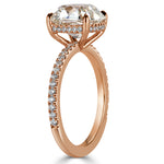 4.10ct Old Mine Cut Diamond Engagement Ring
