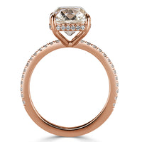 4.10ct Old Mine Cut Diamond Engagement Ring