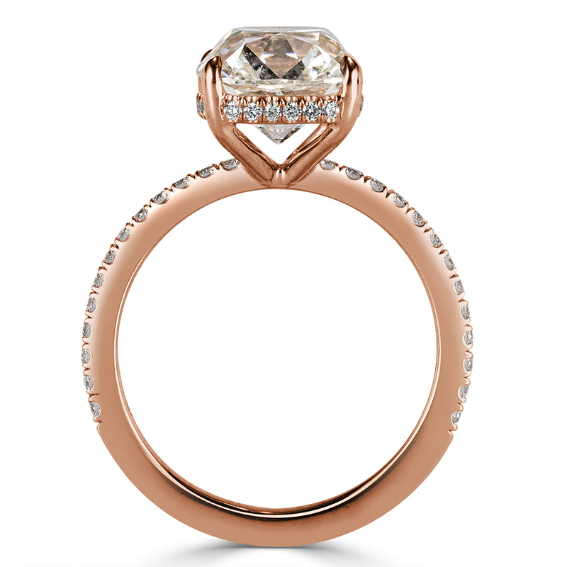 4.10ct Old Mine Cut Diamond Engagement Ring