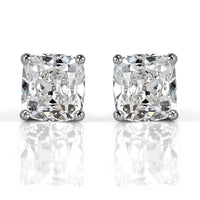 4.02ct Old Mine Cut Diamond Stud Earrings