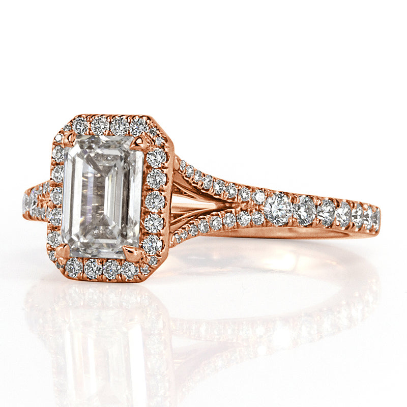 1.41ct Emerald Cut Diamond Engagement Ring