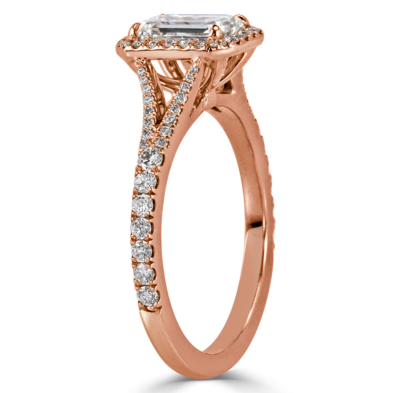 1.41ct Emerald Cut Diamond Engagement Ring