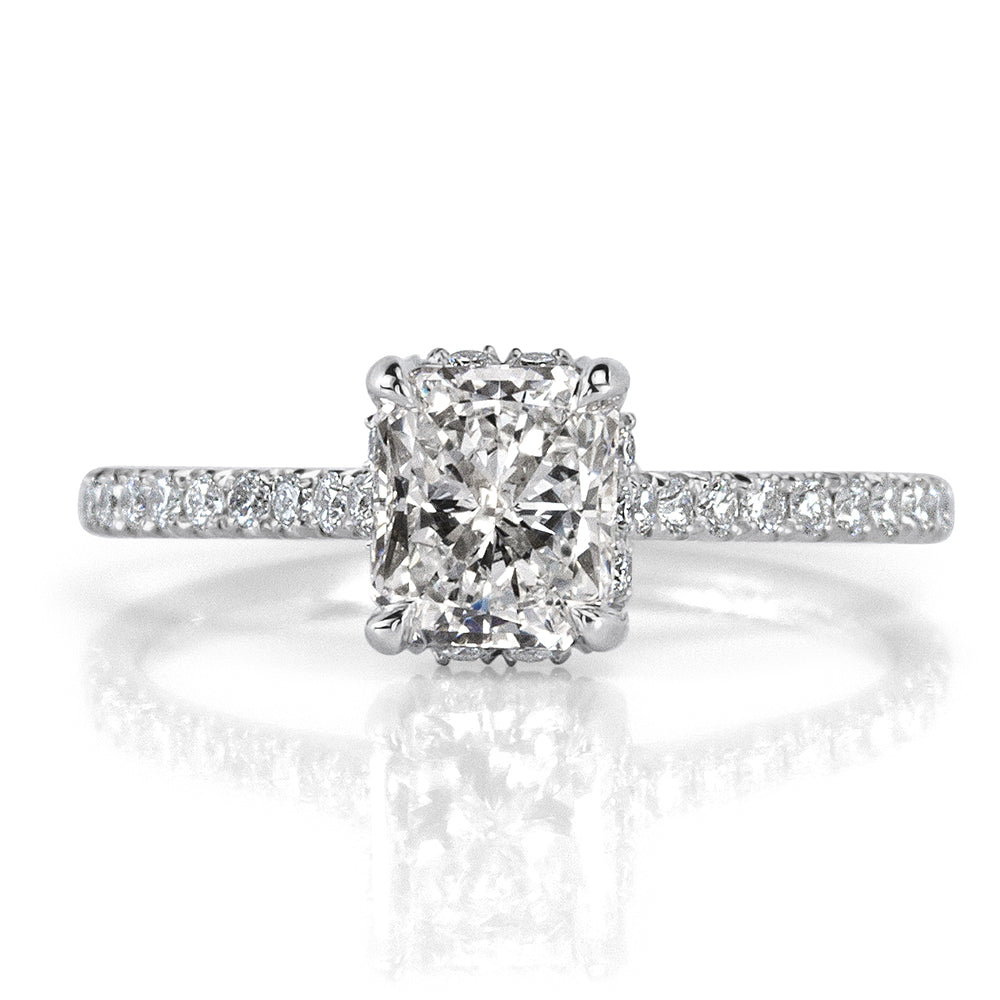 1.35ct Radiant Cut Diamond Engagement Ring