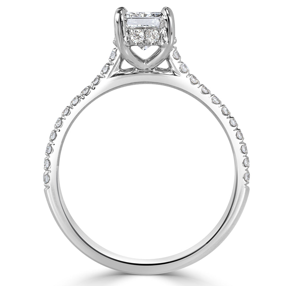 1.35ct Radiant Cut Diamond Engagement Ring