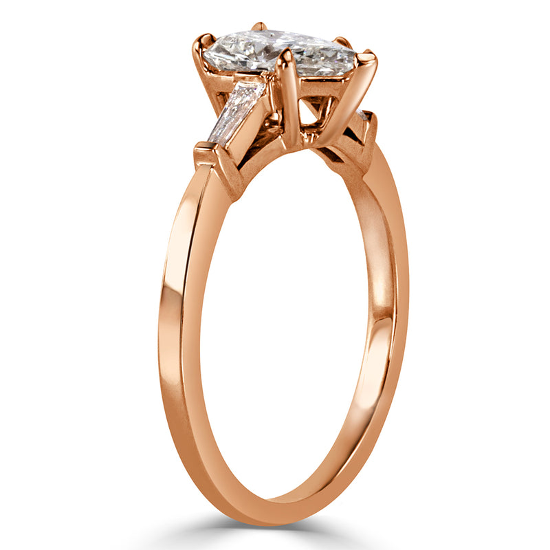 1.18ct Pear Shaped Diamond Three-Stone Engagement Ring