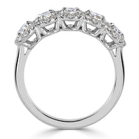 1.50ct Oval Cut Diamond Five-Stone Halo Ring