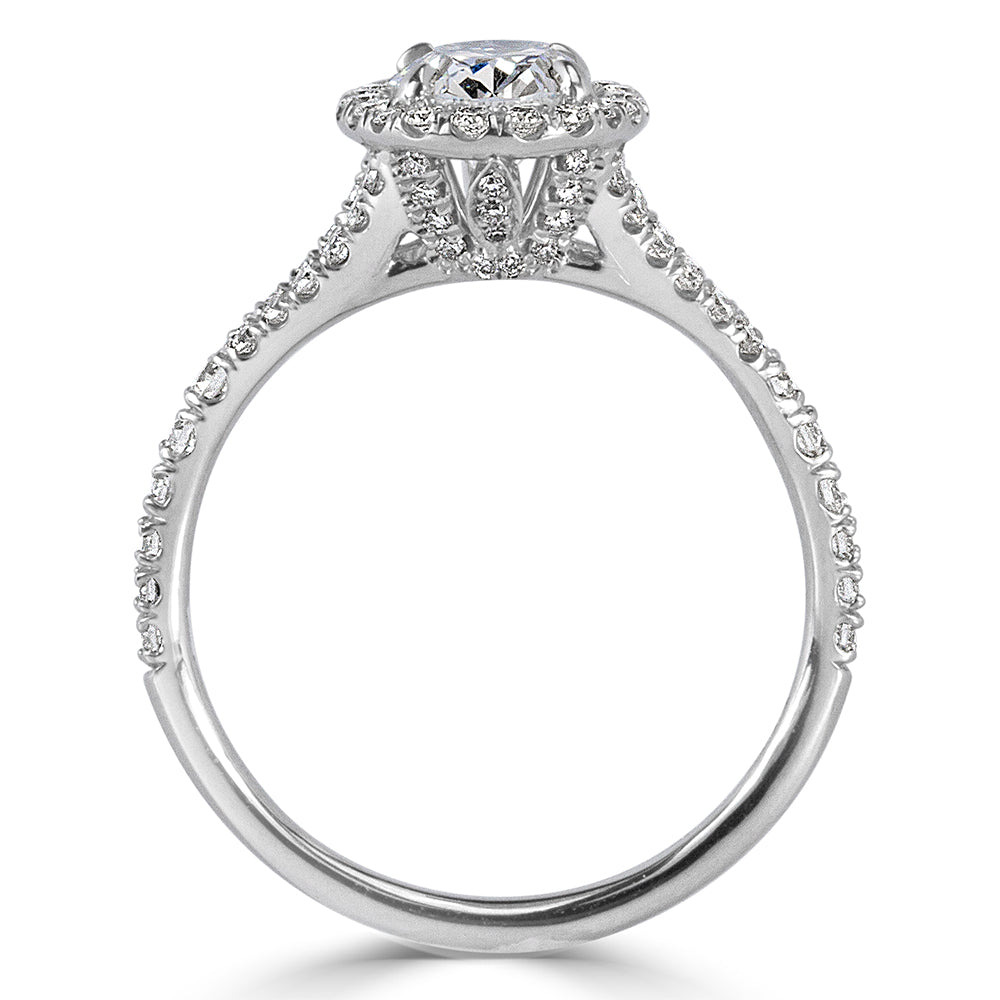 1.61ct Oval Cut Diamond Engagement Ring