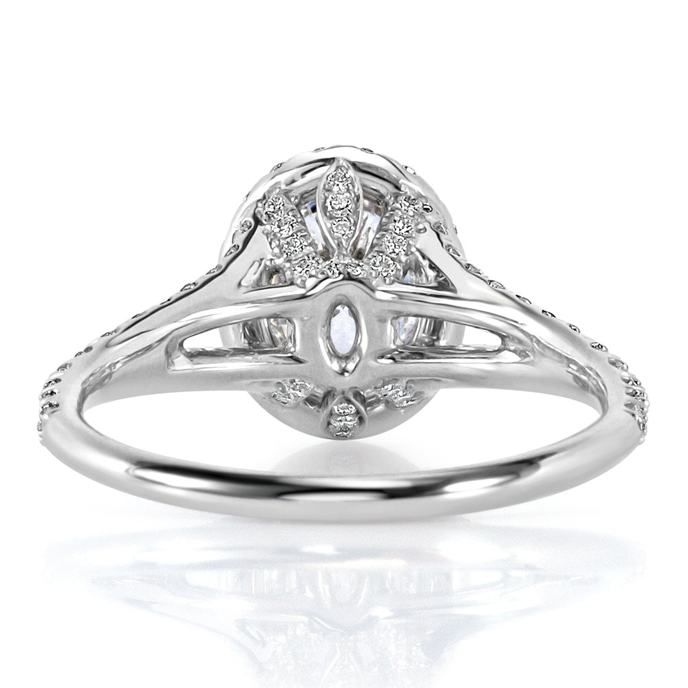 1.61ct Oval Cut Diamond Engagement Ring