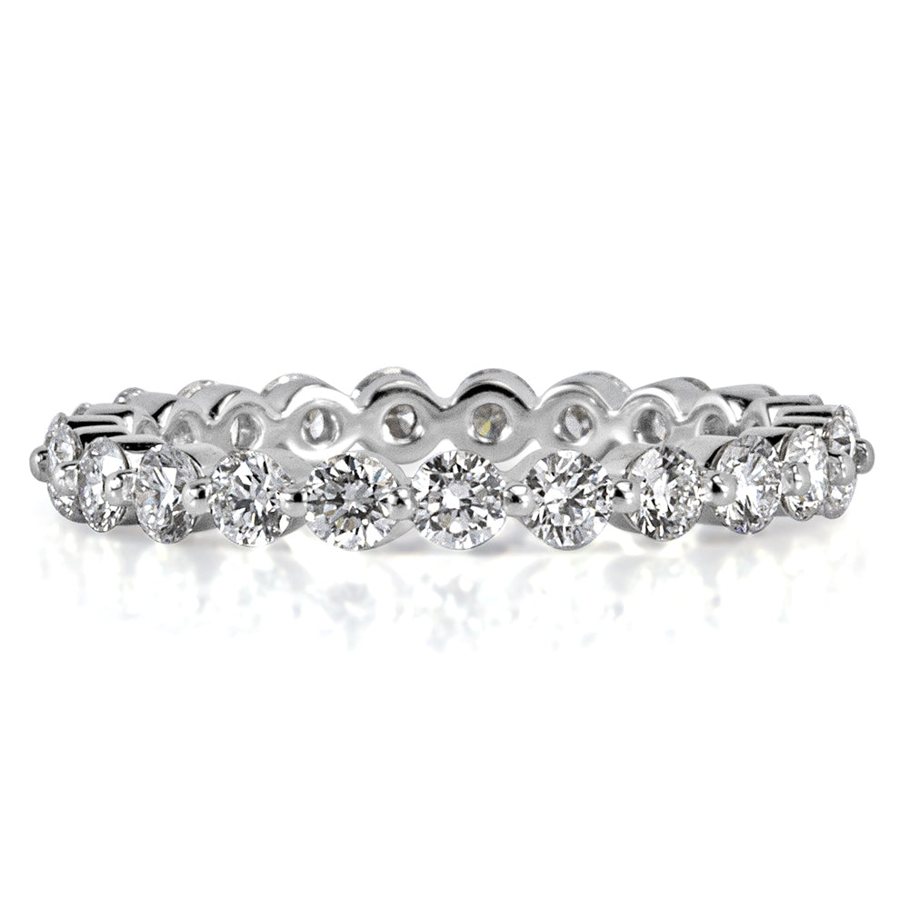 1.40ct Round Brilliant Cut Diamond Eternity Band in 18k White Gold