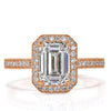 2.85ct Emerald Cut Diamond Engagement Ring