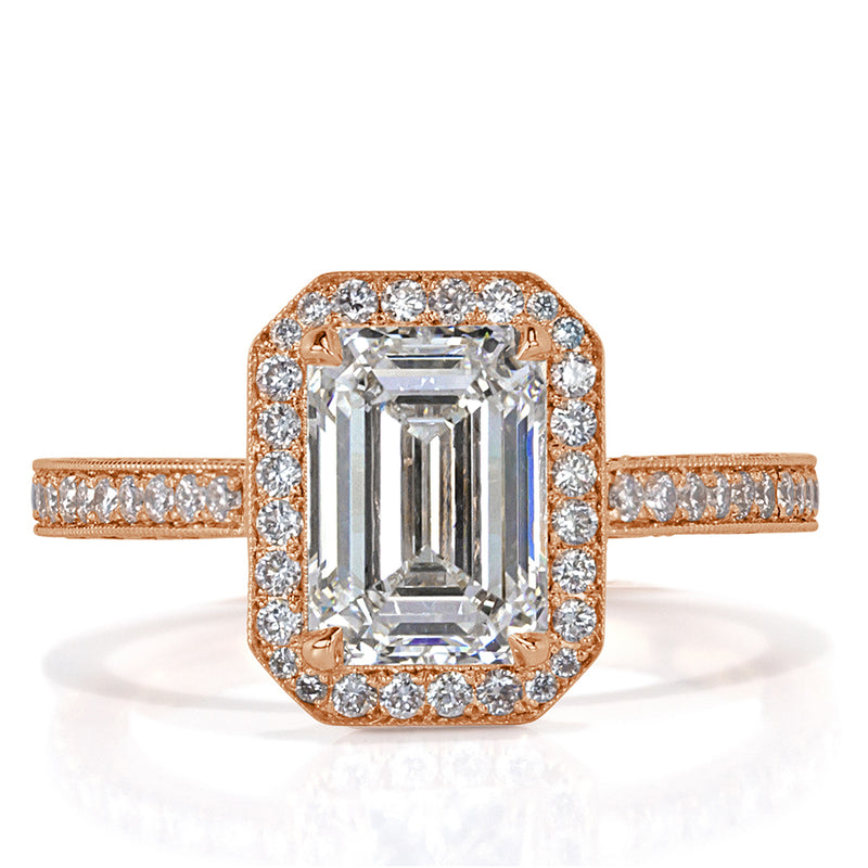 2.85ct Emerald Cut Diamond Engagement Ring