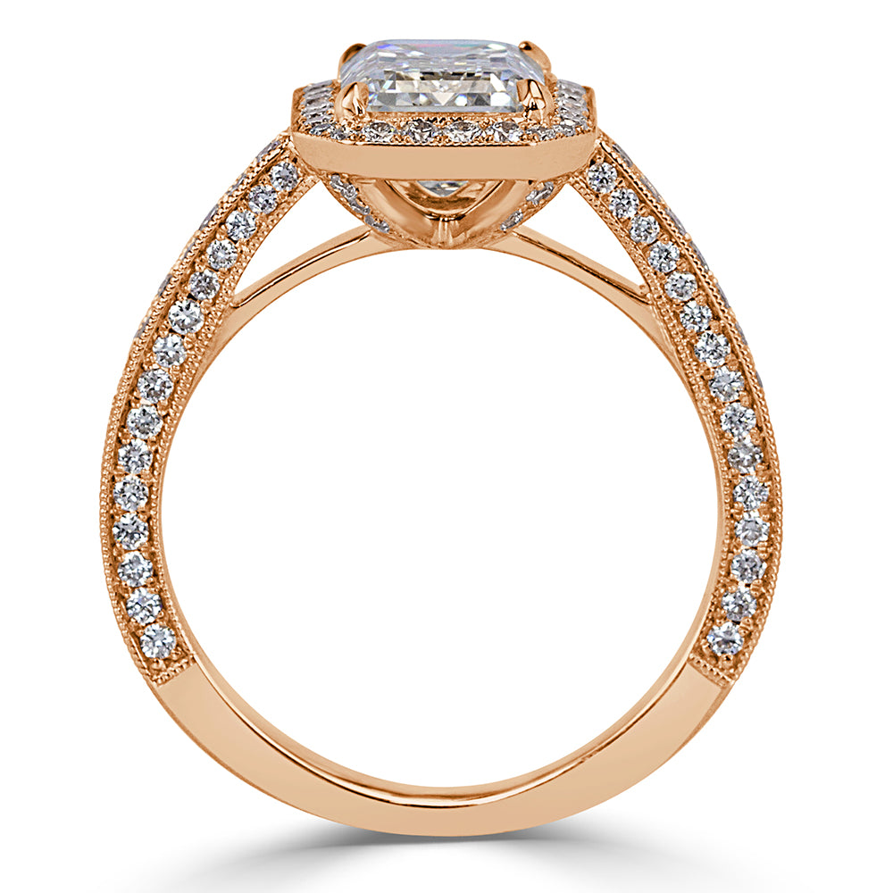 2.85ct Emerald Cut Diamond Engagement Ring