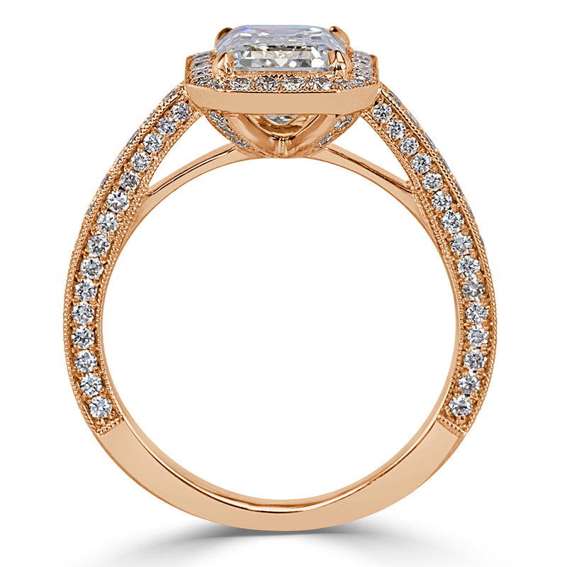 2.85ct Emerald Cut Diamond Engagement Ring