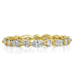 1.00ct Marquise and Round Brilliant Cut Diamond Eternity Band in 18k Yellow Gold
