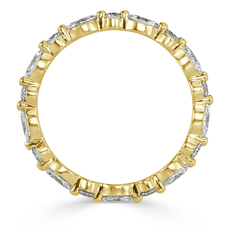 1.00ct Marquise and Round Brilliant Cut Diamond Eternity Band in 18k Yellow Gold