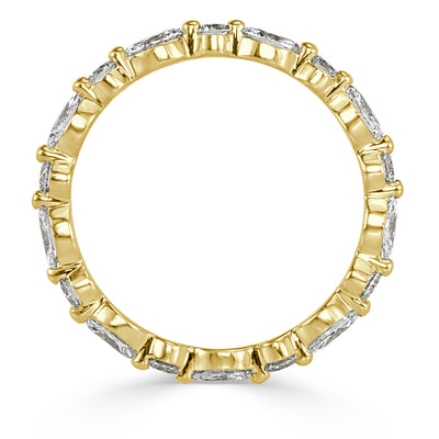 1.00ct Marquise and Round Brilliant Cut Diamond Eternity Band in 18k Yellow Gold