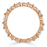 1.00ct Marquise and Round Brilliant Cut Diamond Eternity Band in 18k Rose Gold