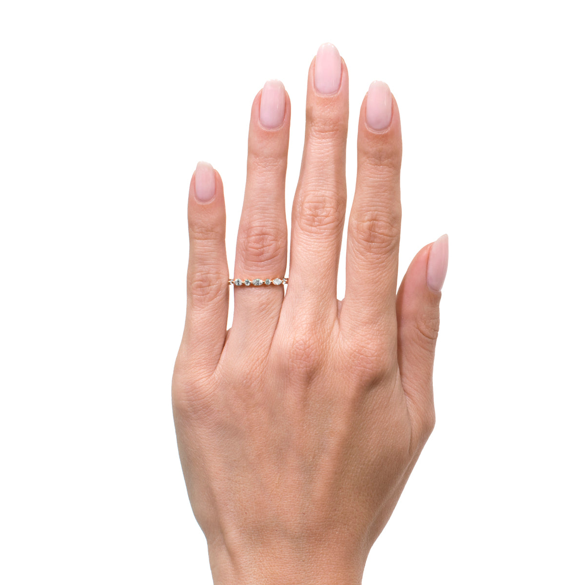 1.00ct Marquise and Round Brilliant Cut Diamond Eternity Band in 18k Rose Gold