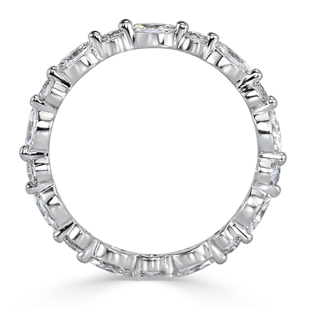1.00ct Marquise and Round Brilliant Cut Diamond Eternity Band in Platinum