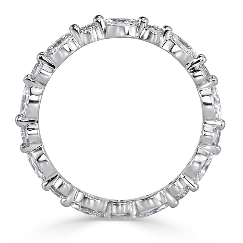 1.00ct Marquise and Round Brilliant Cut Diamond Eternity Band in 18k White Gold