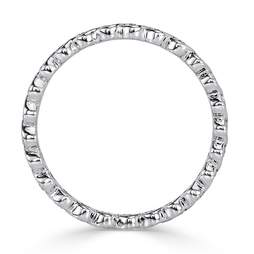 0.50ct Round Brilliant Cut Diamond Twisted Eternity Band in 18k White Gold