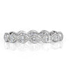 1.05ct Marquise Cut Diamond Bezel Set Eternity Band in 18k White Gold
