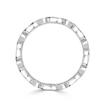 1.00ct Marquise and Round Brilliant Cut Diamond Bezel Set Eternity Band in 18k White Gold