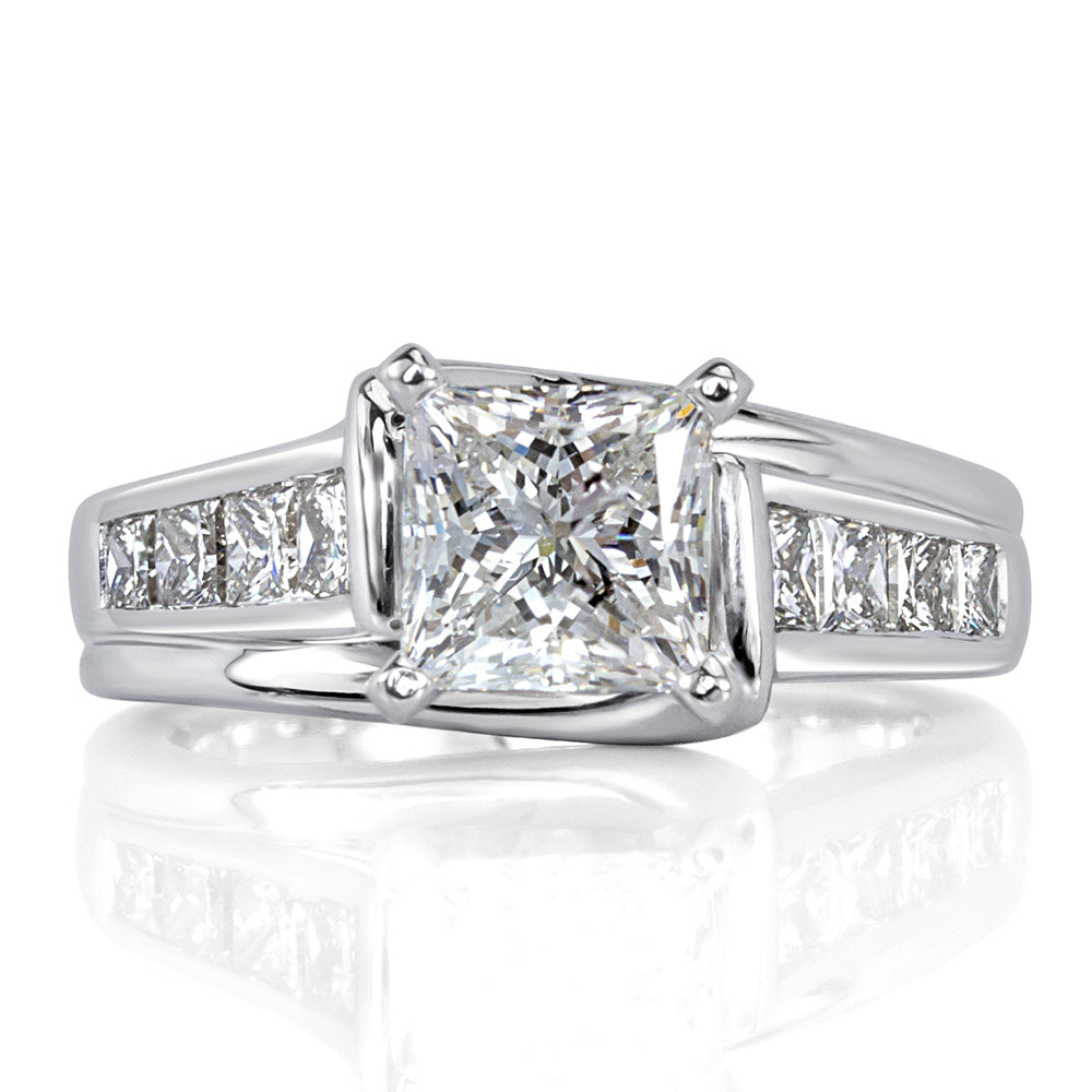 2.01ct Princess Cut Diamond Engagement Ring