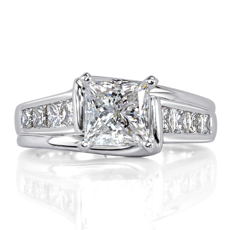 2.01ct Princess Cut Diamond Engagement Ring