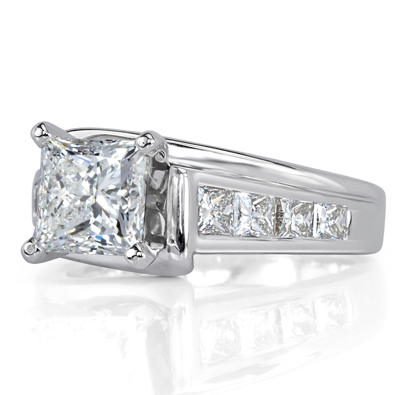 2.01ct Princess Cut Diamond Engagement Ring