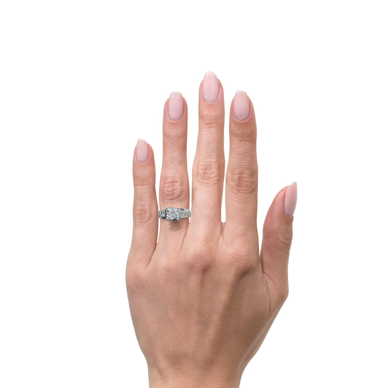 2.01ct Princess Cut Diamond Engagement Ring