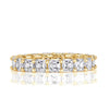 3.65ct Asscher Cut Eternity Band in 18k Yellow Gold