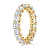 3.65ct Asscher Cut Diamond Eternity Band in 18k Yellow Gold