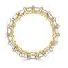 3.65ct Asscher Cut Diamond Eternity Band in 18k Yellow Gold