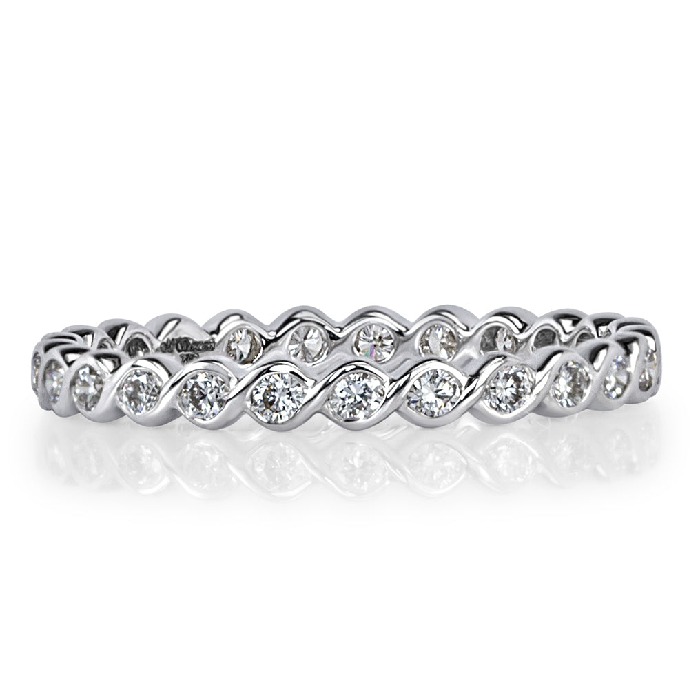 0.50ct Round Brilliant Cut Diamond Twisted Eternity Band in Platinum
