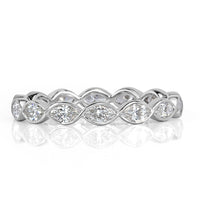 1.05ct Marquise Cut Diamond Bezel Set Eternity Band in Platinum