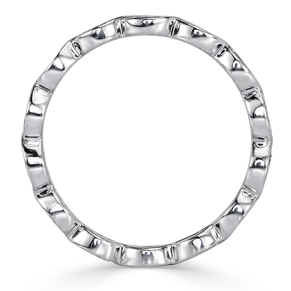 1.05ct Marquise Cut Diamond Bezel Set Eternity Band in Platinum