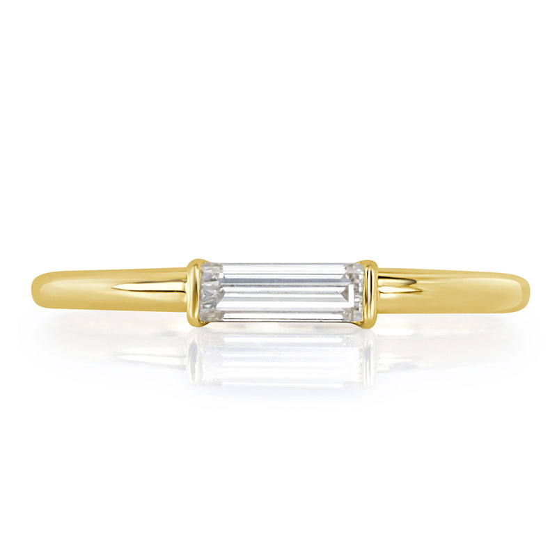 0.25ct Baguette Cut Diamond Ring in 14k Yellow Gold