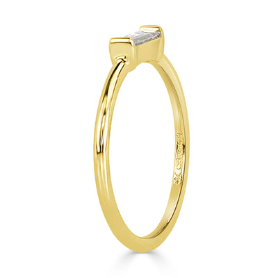 0.25ct Baguette Cut Diamond Ring in 14k Yellow Gold
