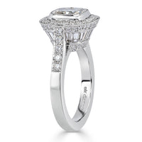 1.85ct Cushion Cut Diamond Engagement Ring