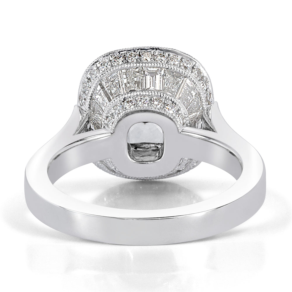 1.85ct Cushion Cut Diamond Engagement Ring