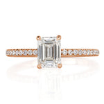 1.40ct Emerald Cut Diamond Engagement Ring