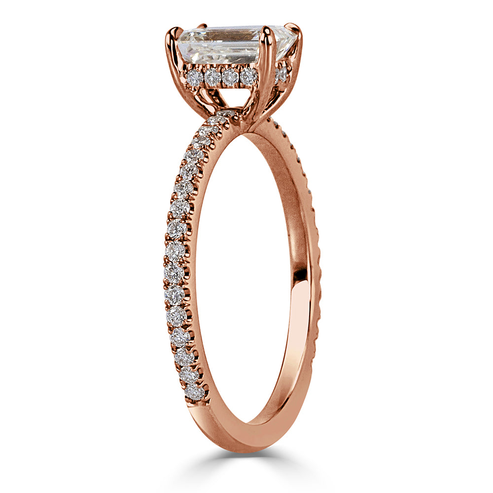 1.40ct Emerald Cut Diamond Engagement Ring