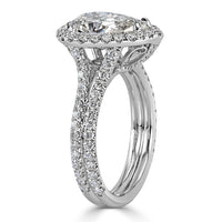 3.06ct Pear Shaped Diamond Engagement Ring