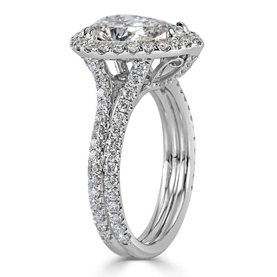 3.06ct Pear Shaped Diamond Engagement Ring