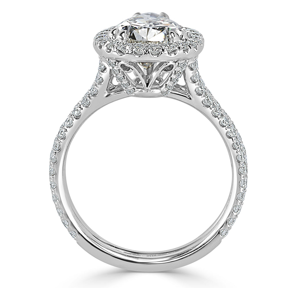 3.06ct Pear Shaped Diamond Engagement Ring